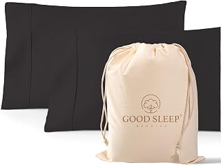 1000 TC Black King Pillowcases