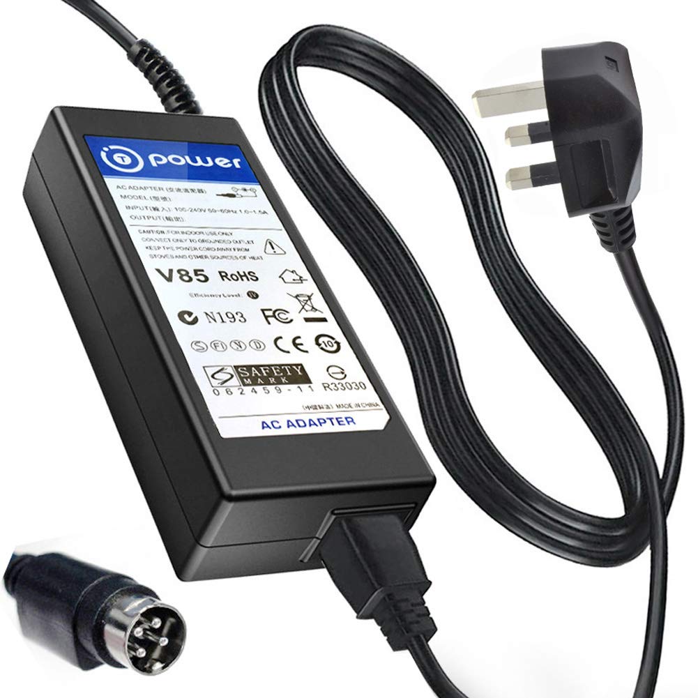 T POWER Ac Adapter for 12V (4-PIN) Channel Well Technology CWT PAA060F & KPL-060F, CAD060121 LCD TVs HD TV I.T.E. Power Supply Cord Charger Power Supply
