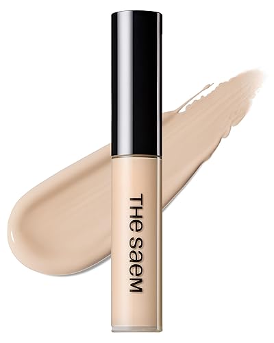 THE SAEM Cover Perfection Tip Concealer, corrector líquido multiuso, maquillaje de cobertura completa para acné, manchas oscuras, ojeras,