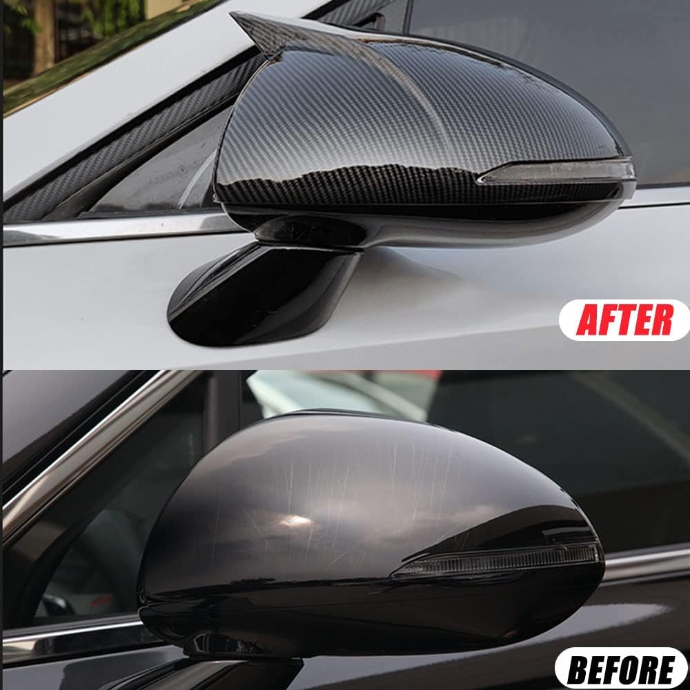 BOYUER for Sonata 2020 2021 2022 2023 2PCS ABS Car Side Rear View Mirror Guard Cover Caps Trims Exterior Decoration Accessories (Carbon Fiber)