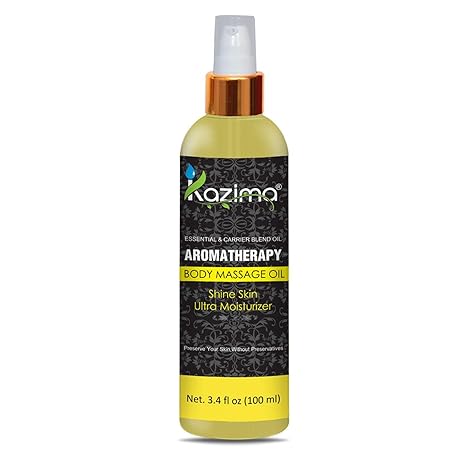 KAZIMA Aromatherapy Body Massage Oil (100ML) With 100% Pure Essential & Carrier Oil Blend For Shine Skin & Ultra Moisturizer