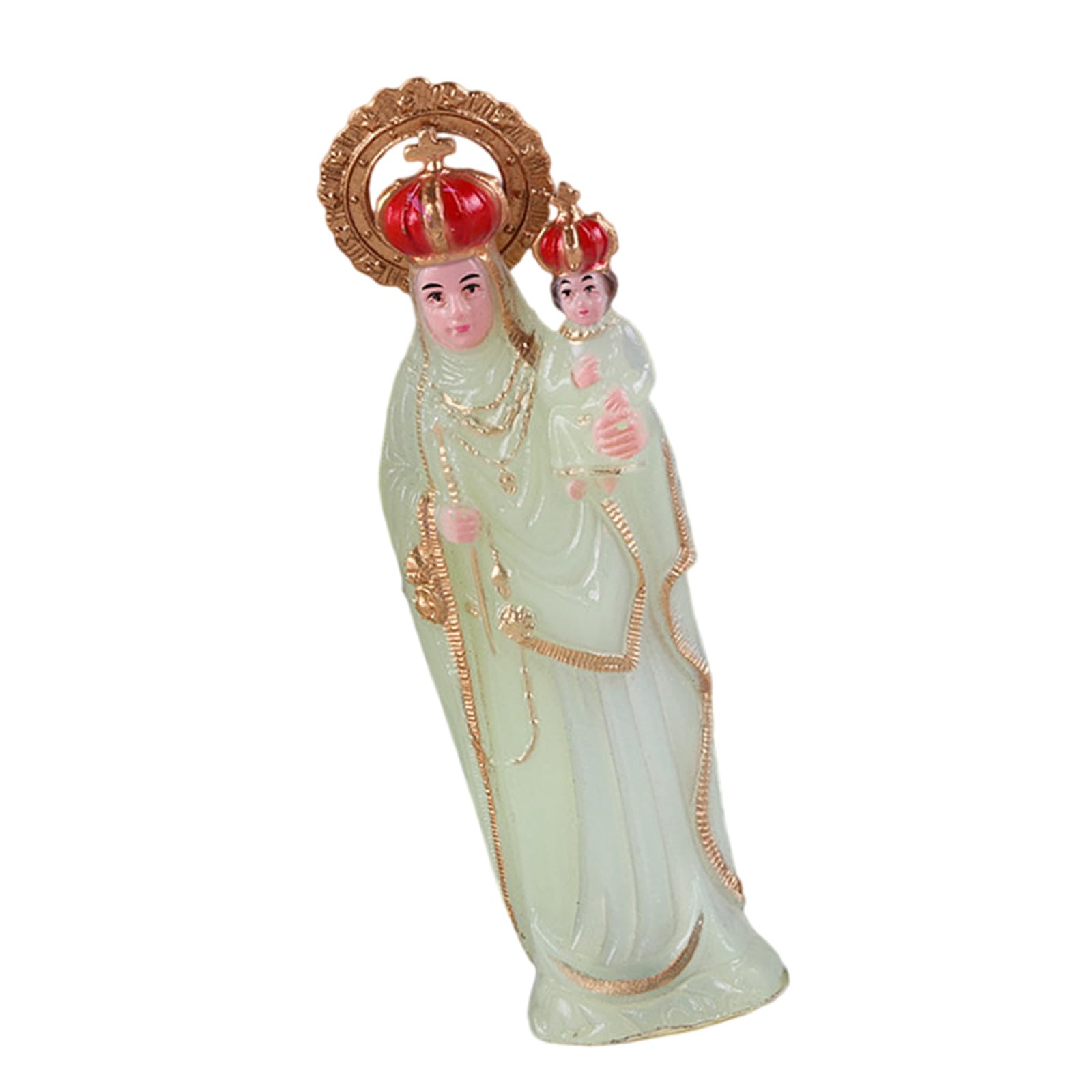Sisyeuo Holding the Holy Child Statue Sculpture, Western Character Figurines Religious Home Decorations Western Character Statue Figurine