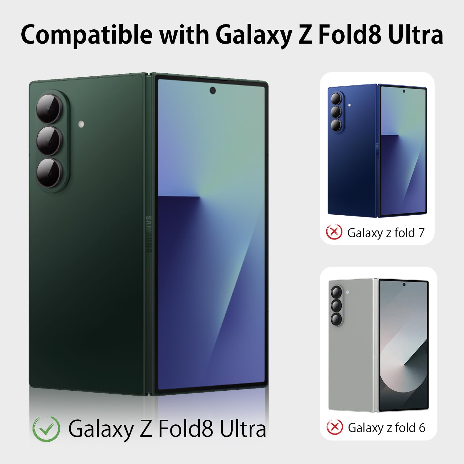 Custodia trasparente per Galaxy Z Fold 8 Ultra con supporto ad
