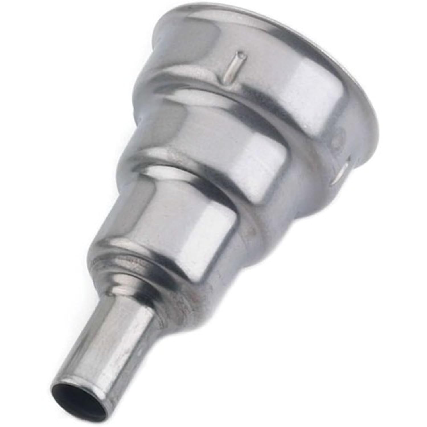 Steinel 07062 Reducer Nozzle, a silver metallic conical attachment.