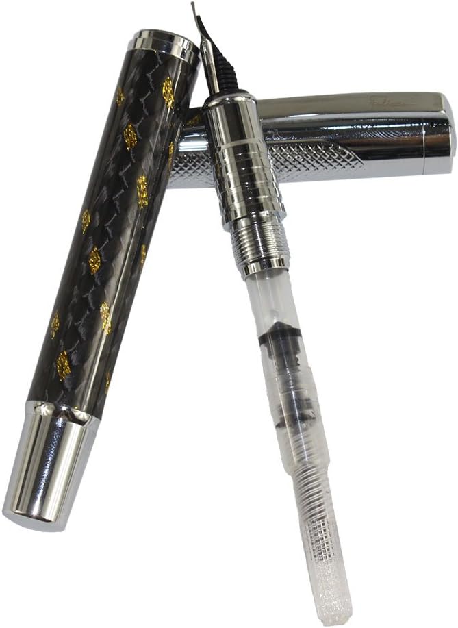 Gullor 2030 Fountain Pen with Original pen box and 5 colour ink cartridge - Gold Point and Black