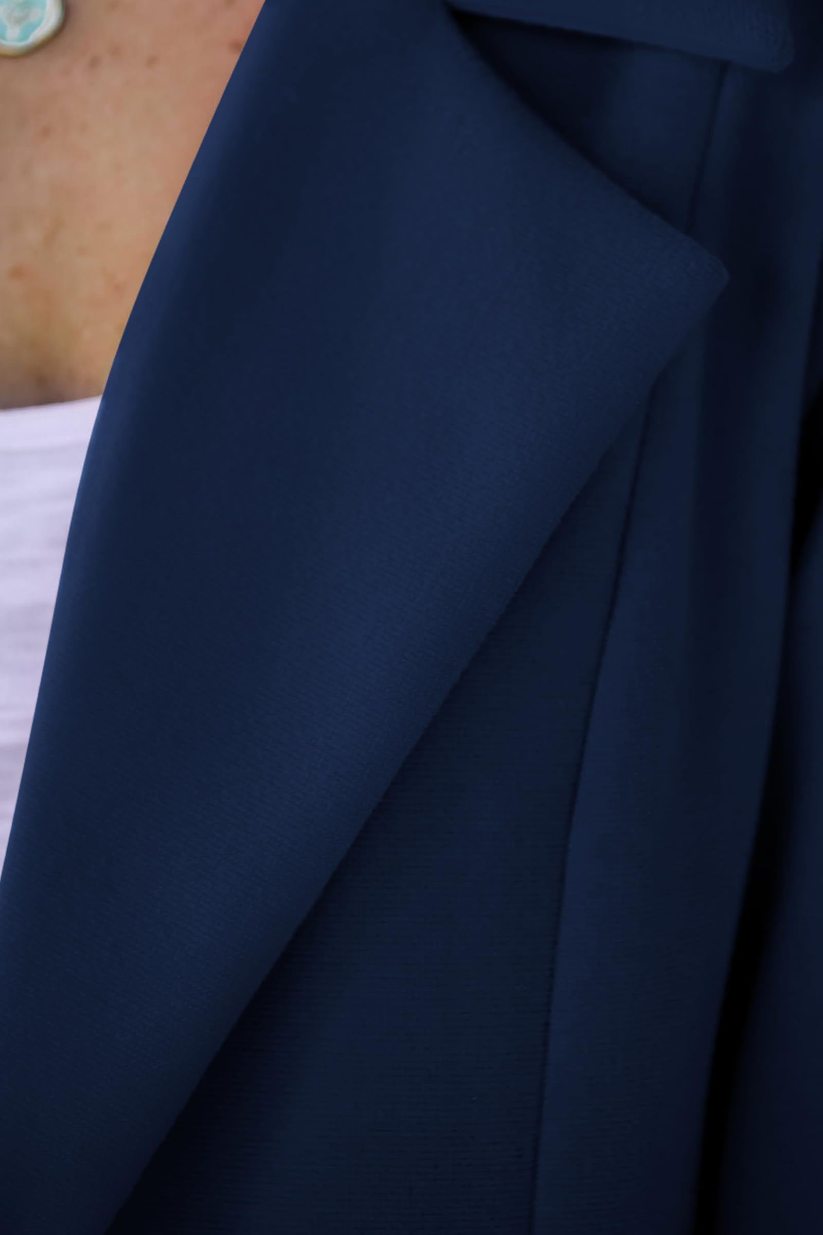 PRETTYGARDEN Women's Business Casual Long Blazer Jackets(Navy,S) view 4