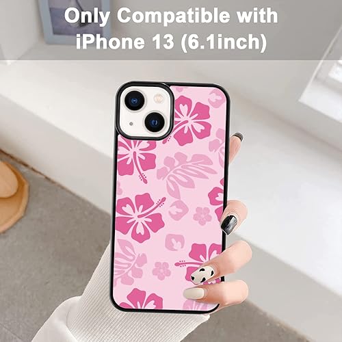 Miniatura 7 de FANXI Funda de teléfono de hibisco rosa compatible con iPhone 13 de 6.1 pulgadas, funda protectora a prueba de golpes de TPU con estampado de flores