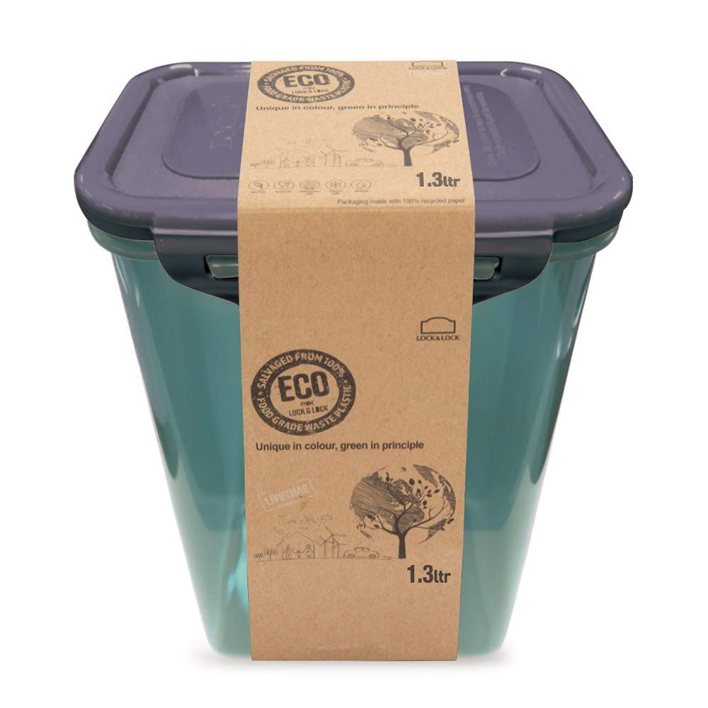 Eco Food Container Rectangle 1.3 L W/Eco Outer-Sleeve