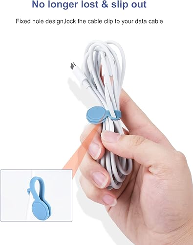 Miniatura 4 de 8 bridas magnéticas de silicona, clips para cables, organizador de cables 1S, organizador de cables de gestión, organizador de cables magnético