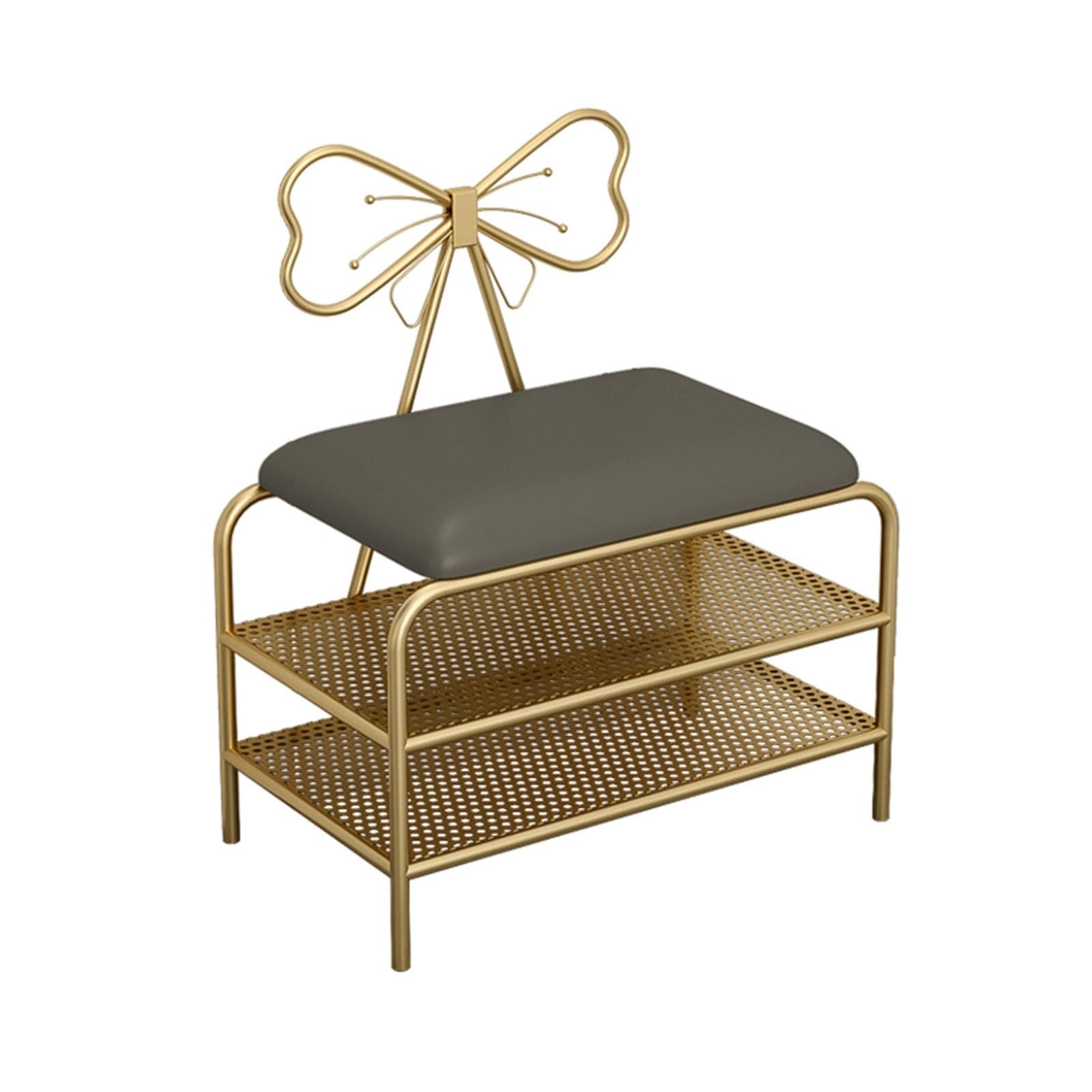 Banc à chaussures robuste avec coussin et meuble de rangement peu encombrant
