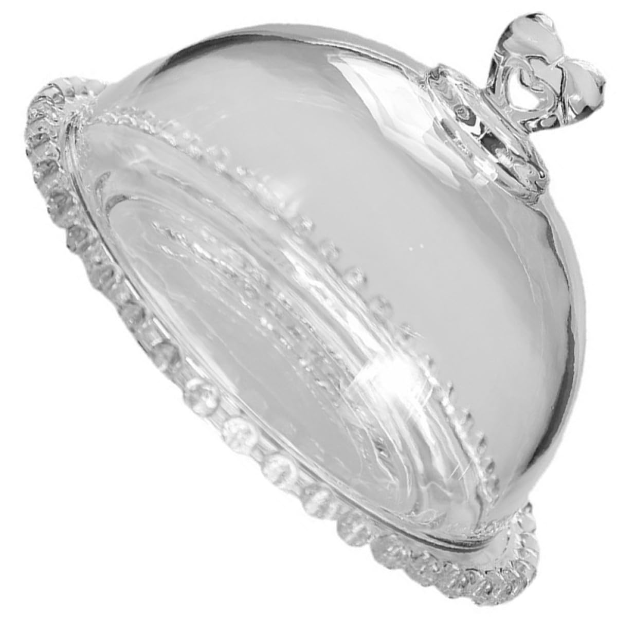 Bandeja de Vidrio para Servir con Cubierta de Cristal Transparente, Soporte para Pasteles y Cupcakes, Plato Redondo de 30 Cm para Postres y Exhibición en Fiestas