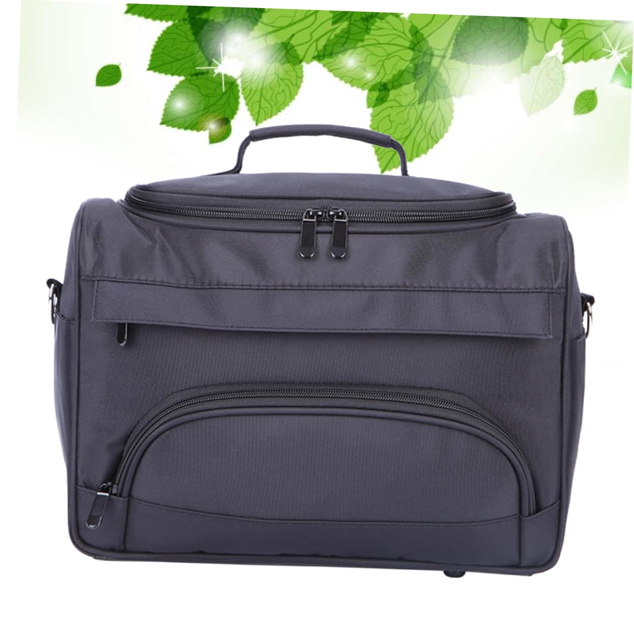 Paquet de Rangement pour Outils de Coiffure Noir en Tissu Bandoulière | Multi Compartiments, pour Matériel de Salon et Accessoires, Format Pratique pour Transport Quotidien