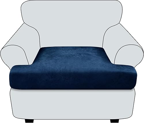 Vista 31 de Fundas de cojín para sofá, con aspecto de cuero, 3 piezas, juegos de fundas elásticas para asientos de sofá para sala de estar, fundas de cojín