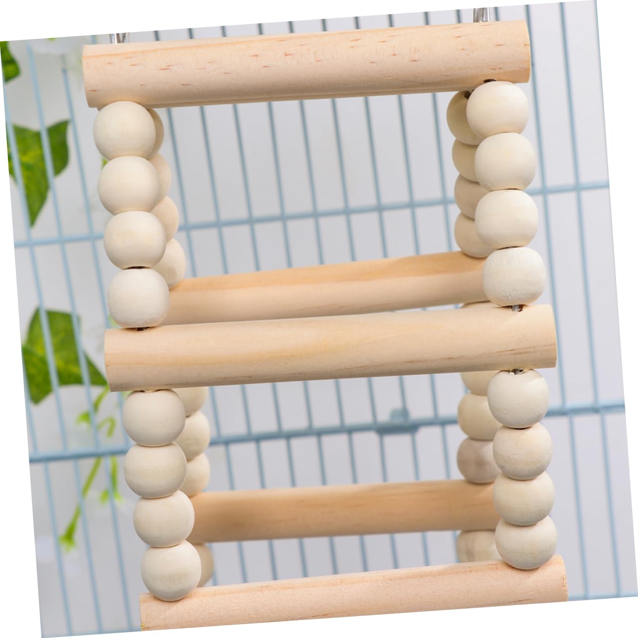 Toddmomy 1PC Parrot Swing Creative Wooden Chewing Ladder Swing for Birds Hanging Design for Cockatiels Parakeets and Parrots Fun Educational for Bird Exercise and Skill Development