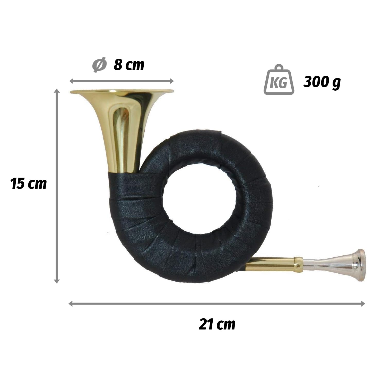 Corno da caccia TJG-202 su corno B pole (collo più largo) Borsa corno da caccia (TJG-101)
