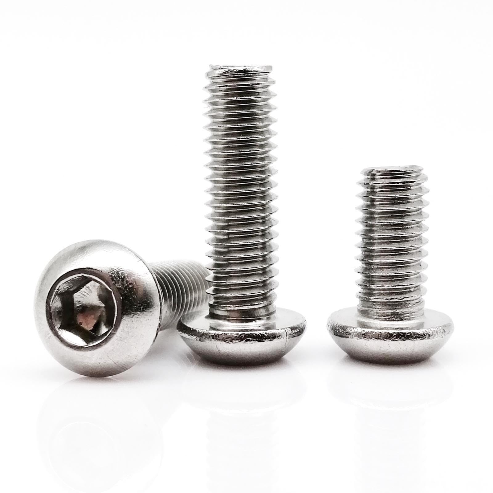 Tornillo autorroscante 5/10/25/50 piezas M1.6 M2 M2.5 M3 M4 M5 M6 M8 304 de acero inoxidable hexagonal hexagonal tornillo de cabeza redonda L = 3-100 mm cubierta de tornillo (60 mm, M8 5 piezas)
