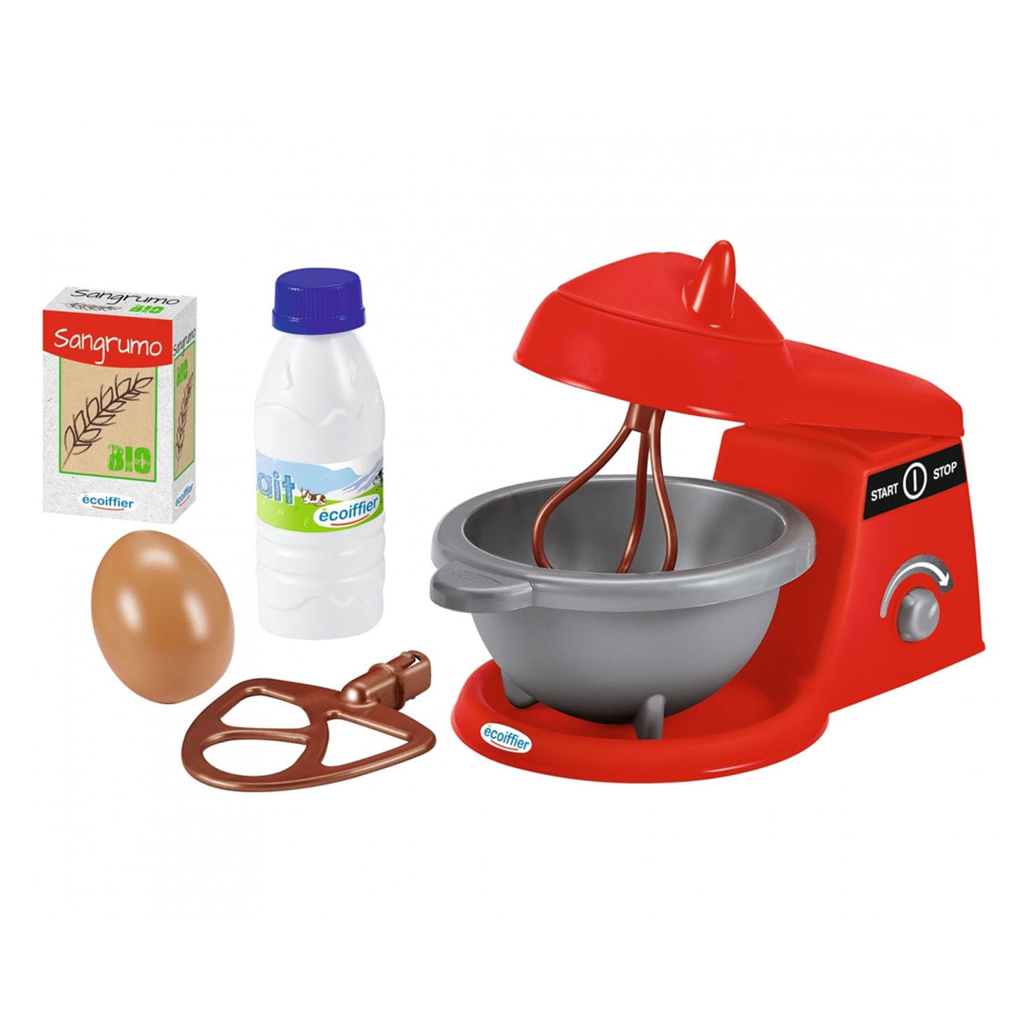 Ecoiffier - 100% Chef Pastry Robot with Accessories (7600000918), Multicoloured, 21,5 x 13,5 x 14,5 cm