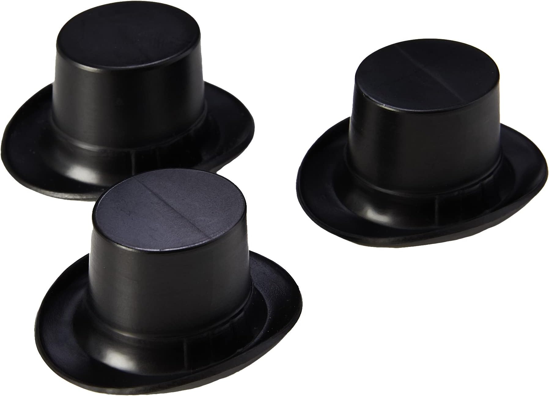 Efco 1655213 Miniature Top hat 20 mm 3 pcs. black, 6 x 4 x 2 cm