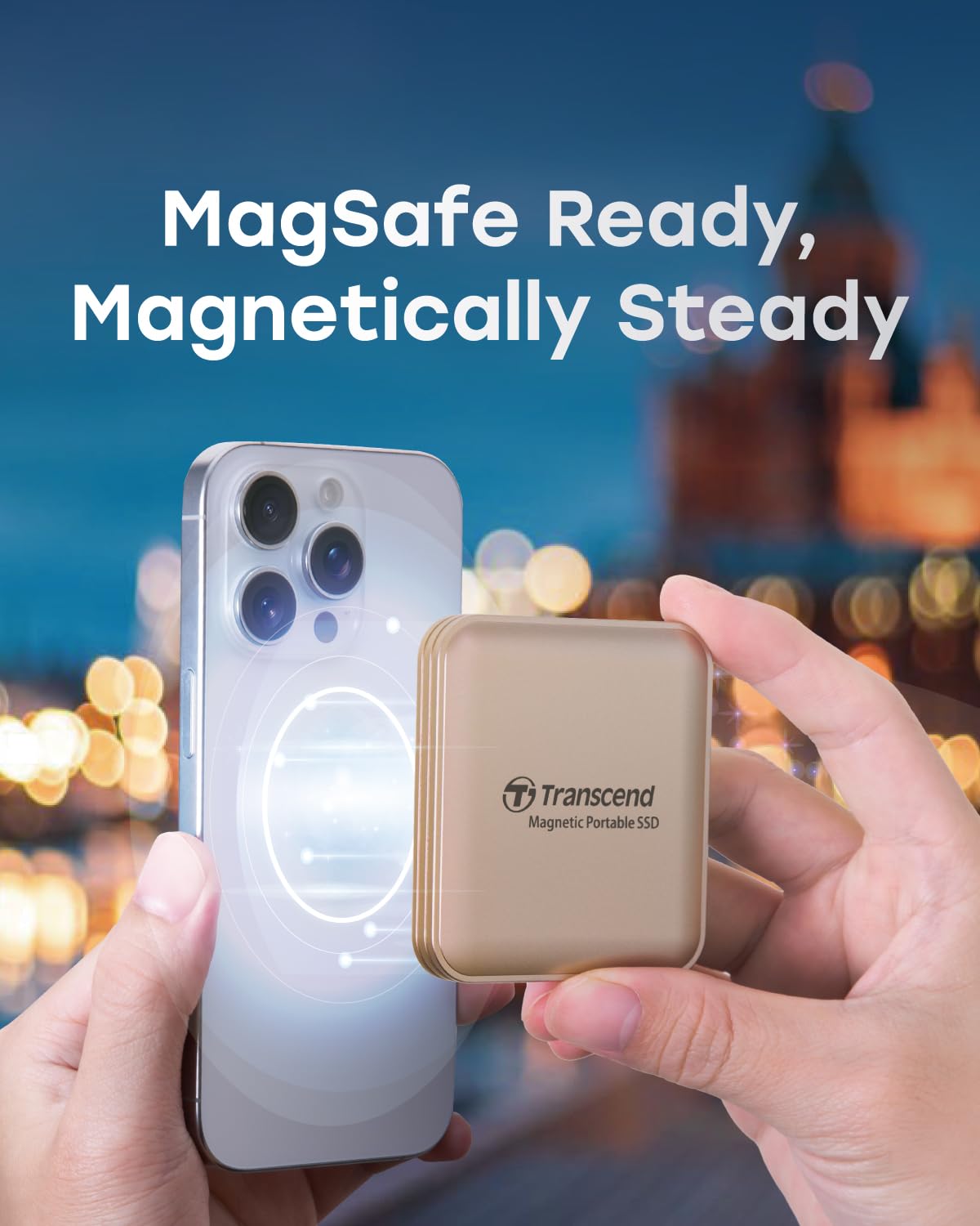Transcend USB20Gbps Magnetic Portable SSD TS4TESD420C