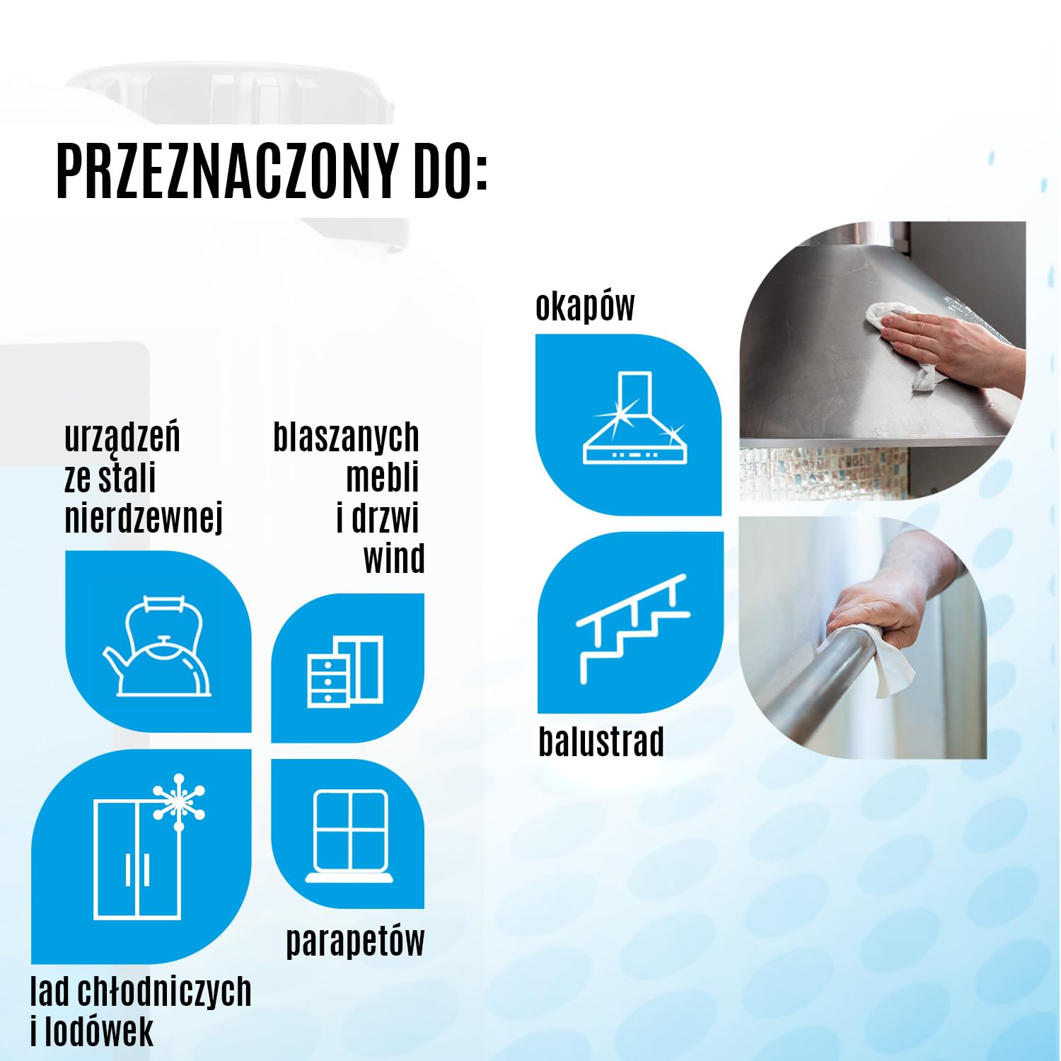 Clinex Shine Steel 5L – środek do czyszczenia stali nierdzewnej – wszechstronne zastosowanie: czyszczenie, polerowanie i pielęgnacja stali nierdzewnej – doskonale sprawdza się w gospodarstwie domowym