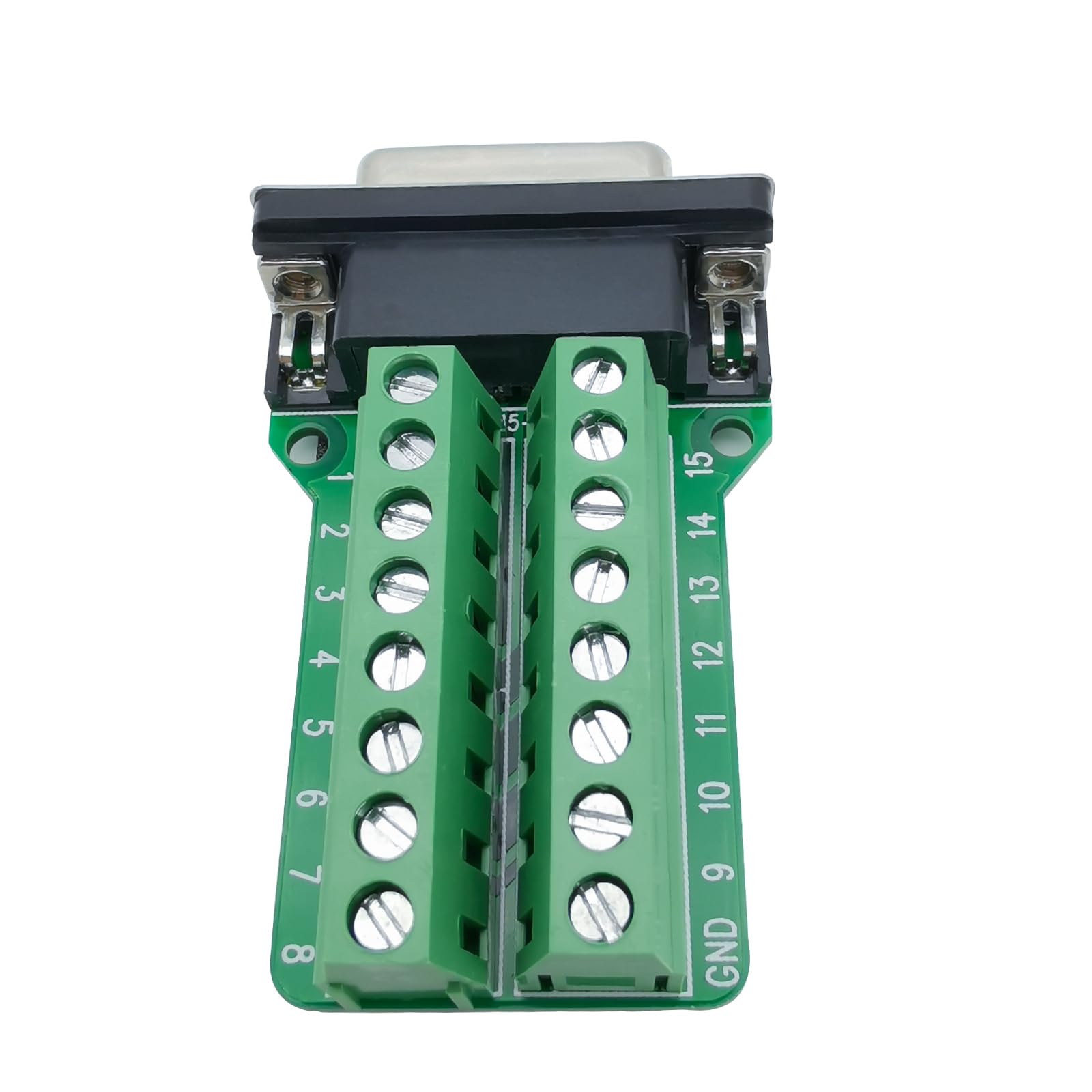 DB15 - Adattatore a 15 poli, connettore Breakout D-SUB RS-232, seriale su 15 poli, morsettiera senza saldatura, modulo di segnale con cuscinetto isolato