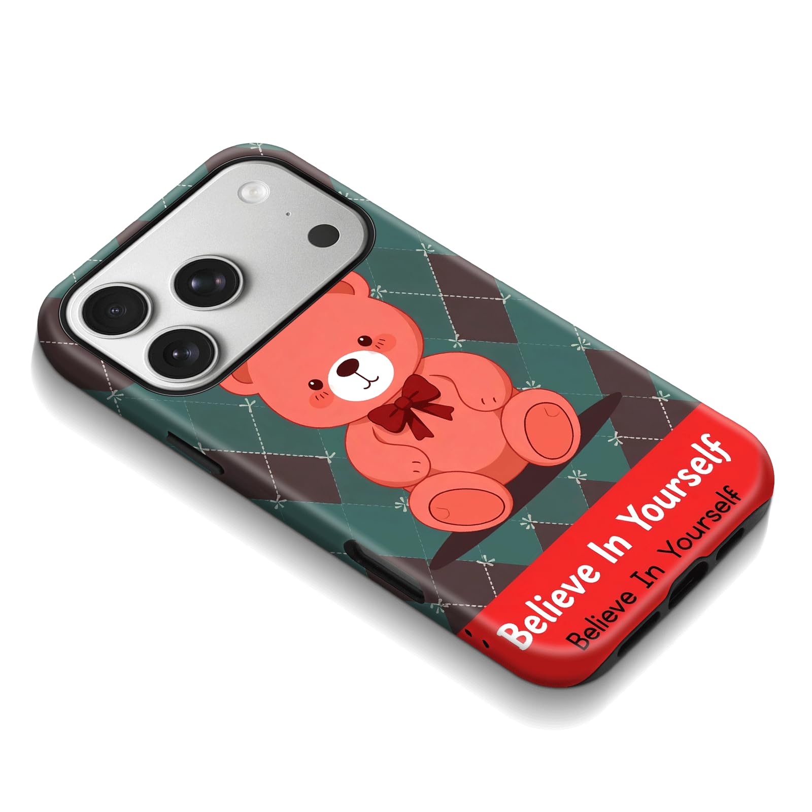 Amazon.com: for iPhone 17 Pro Max Case Pink Teddy Bear Believe in