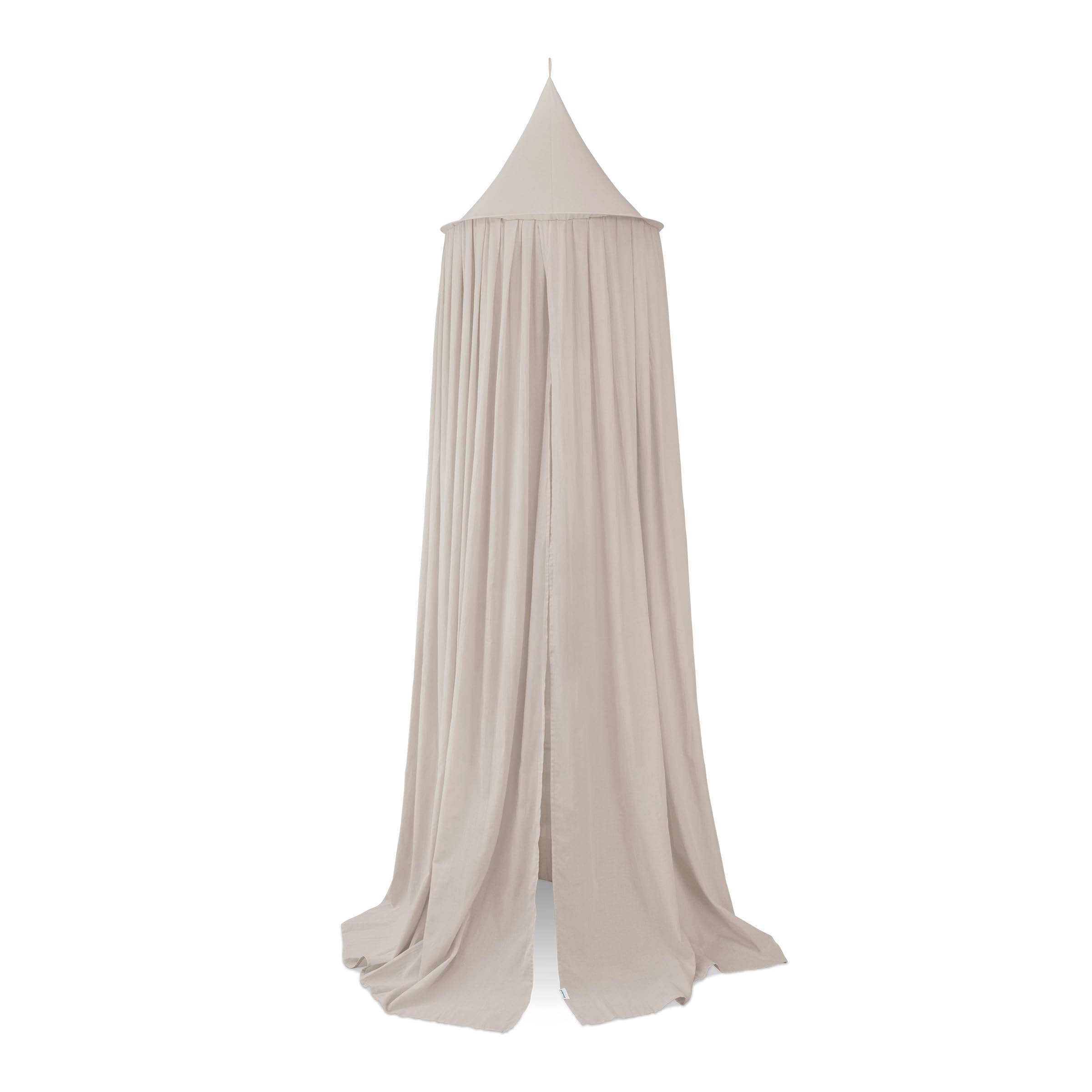 Ehrenkind® Baldachin mit Ring | Wohlfühl-Dekoration für das Kinderzimmer | Betthimmel Kinderzimmer aus 100% Bio-Baumwolle | Als Betthimmel Hausbett oder Himmelbett Vorhänge | Beige
