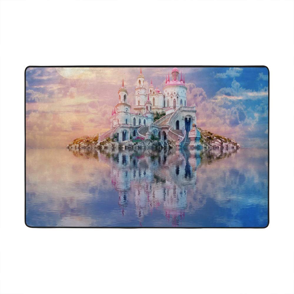 Tapis de salon paysage lune Ruchen grand tapis maison fantastique en velours corail 183x122