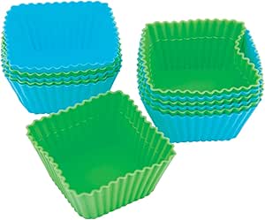 Wilton Square Silicone Baking Cups, 12 Count