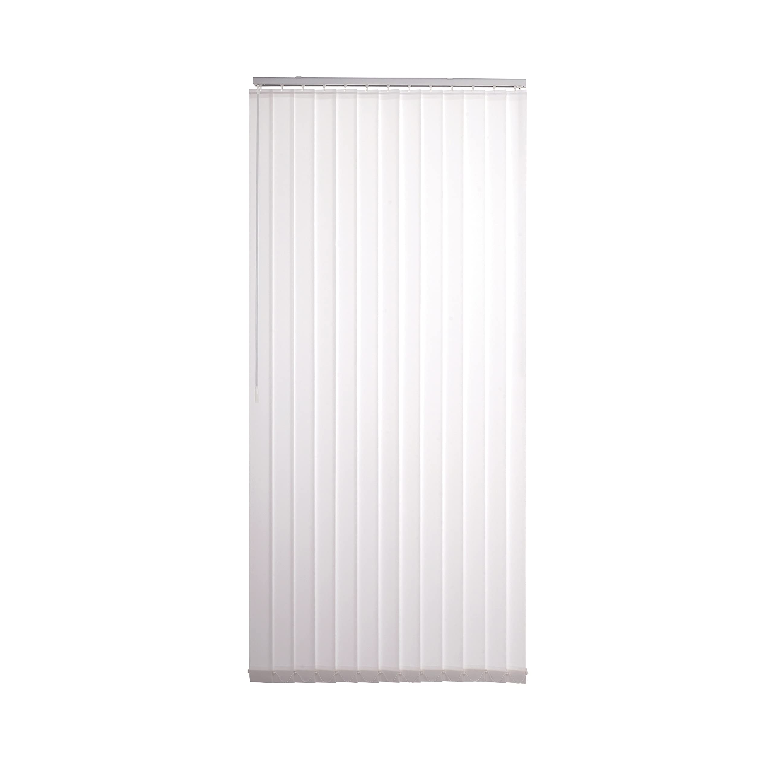 Ventanara® Lamellenvorhang durchgehende Schiene Komplettset Vertikaljalousie 89mm inkl. Montagematerial (Weiß (tageslicht), 250 x 180 cm)