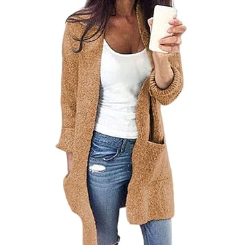 Long khaki cardigan womens Clearance