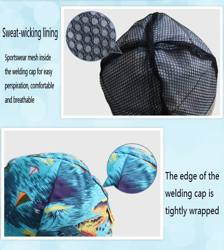 2 Pack Flame Retardant Welder Hats, Mesh Lined, Durable, for Welders Electricians, Fits Most Welding Helmets - Image 3