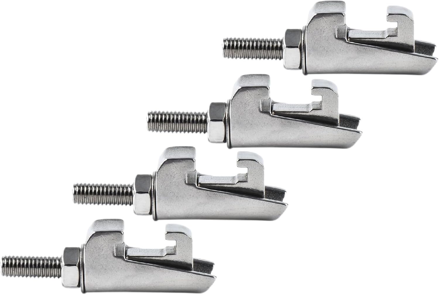 SS304 Double Claw Clamp M10 for ISO Flanges M10 Bolt Clamps SS304 for MF Flanes ISO63-ISO100 (M8,4 Packs)