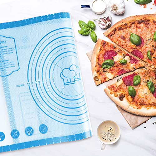 Image of Silicone Baking Pastry Mat,36 inch x 24 inch Large Non Stick Sheet Mat with Measurement, Non-slip Food Grade Dough Rolling Mat for Making Cookies,Macarons,Bread
