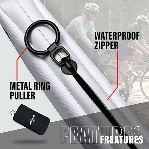 Miniatura 4 de Funda de viaje esencial para bicicleta de montaña de carretera Ciclismo Teléfono bolsa de tarjeta (negro)