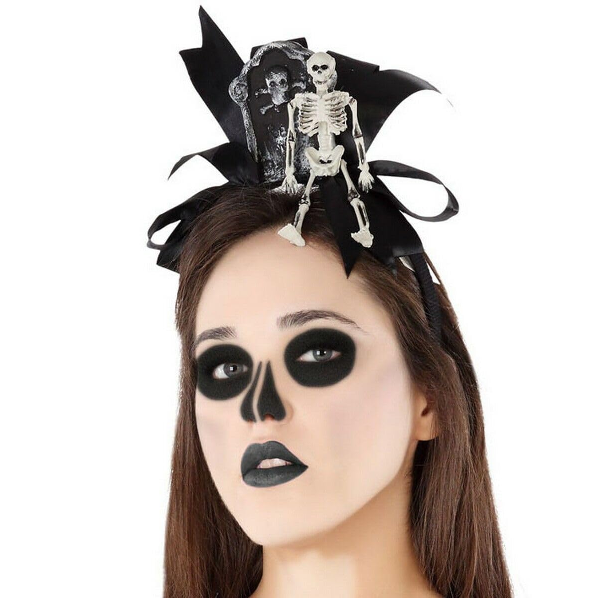 Atosa 62528 Halloween Skeleton Tombstone Headband