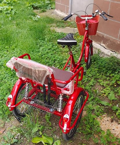 Triciclo para Adultos y Mayores, 3 Ruedas, Rojo 20" miniatura 4