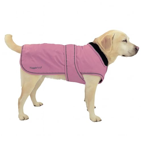 Hugglepets Arctic Armour - Abrigo térmico impermeable para perro, color rosa (XL, 60 cm), abrigo reflectante…