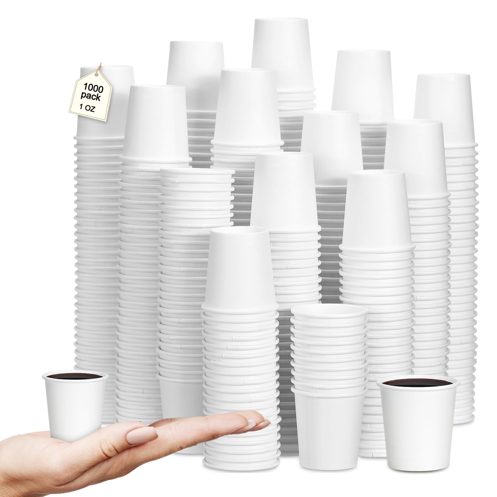 Amazon.com: Jingmore 1000 Pcs 1 oz Mini Coffee Cups Disposable Espresso  Paper Cups Bathroom Mouthwash Mugs Disposable Medicine Mugs for Travel  Picnic Barbecue Party(White) : Health & Household