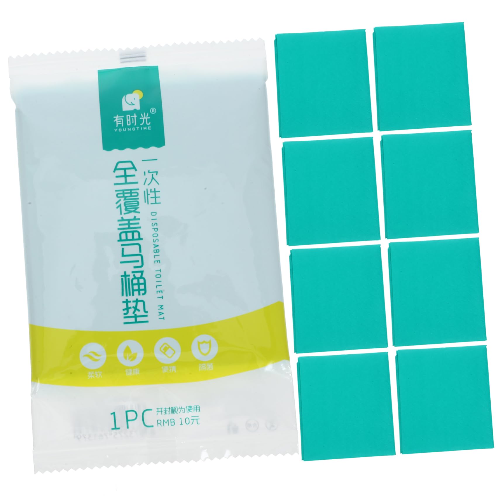 VICASKY 10 Pack Disposable Toilet Seat Covers Portable Travel Potty Mats Hotel Bathroom Seat Pads Waterproof for Cleanliness