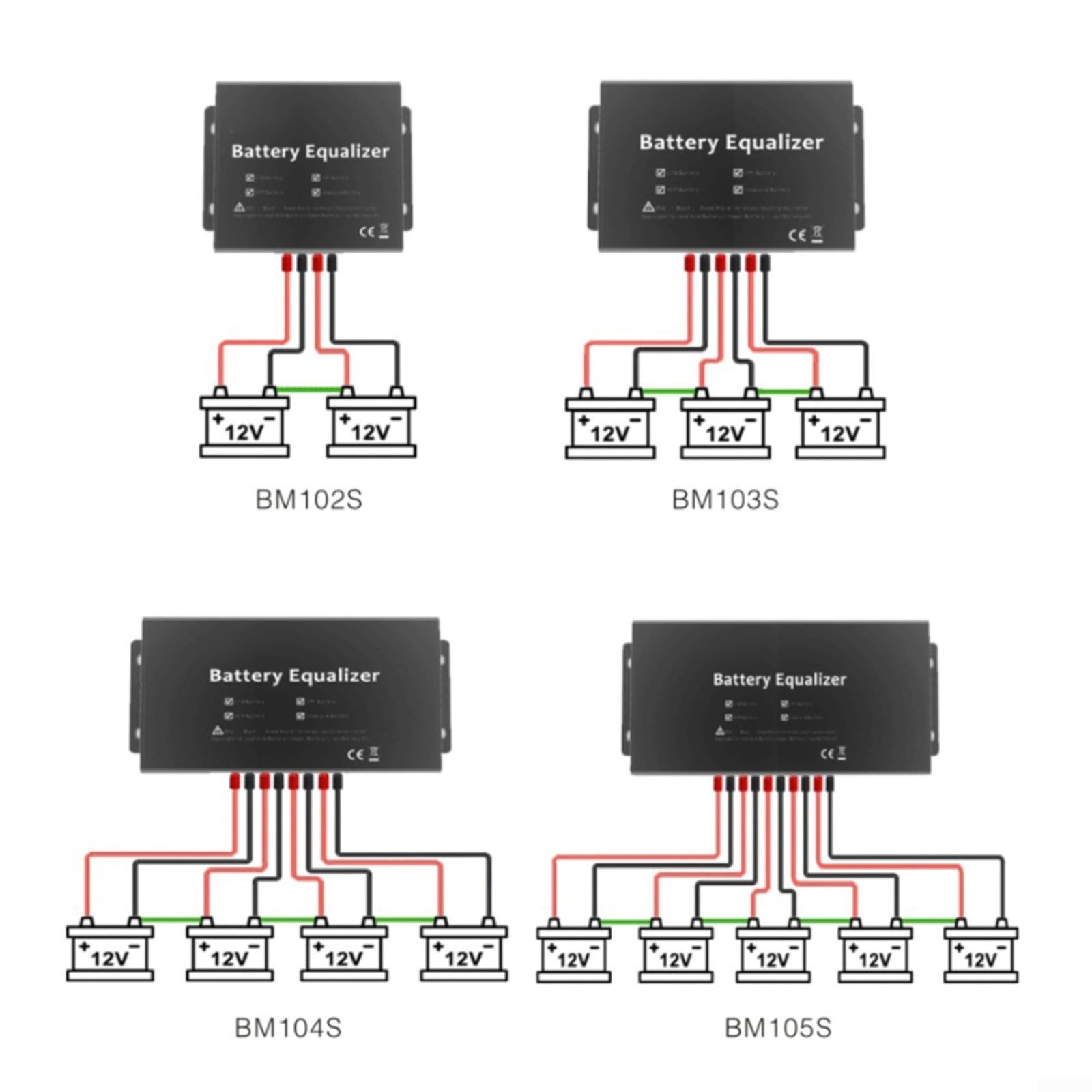 Bilanciatore attivo della batteria per sistemi da 24 V, 36 V, 48 V, 60 V, equalizzatore automatico da 10 A, con custodia in alluminio, per carrelli da golf EV (36 V)