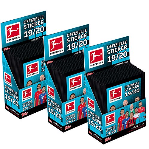 Preisvergleich Produktbild CAGO Topps Bundesliga Sammelsticker 2019 / 20 - 3 Displays (108 Tüten)