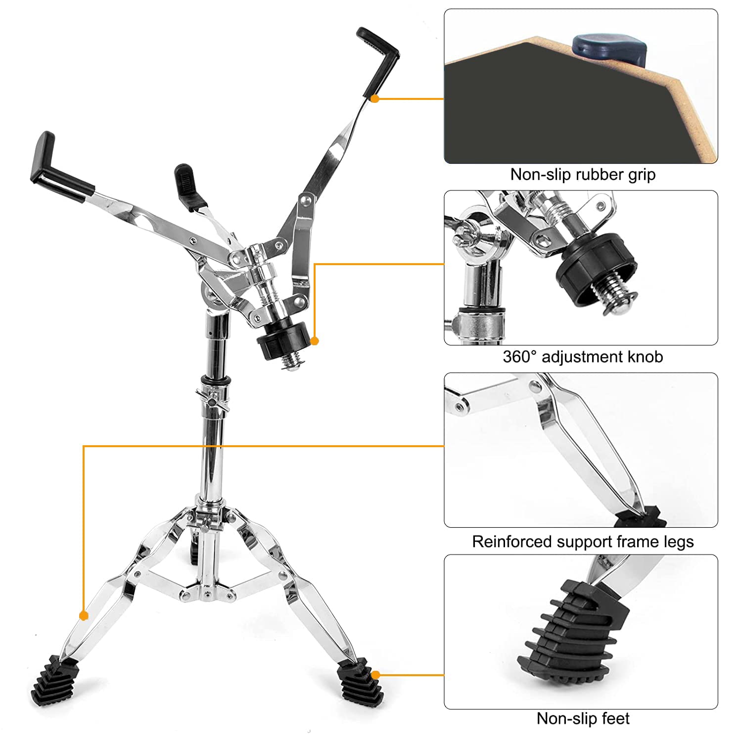 Softline Pro SP-DPPK-Kit 12" & 10 Corners Dumbed Drum Practice Pad Kit, Double Side with Stand & Bag (SP-DPPK-Practice-Pad-Kit)