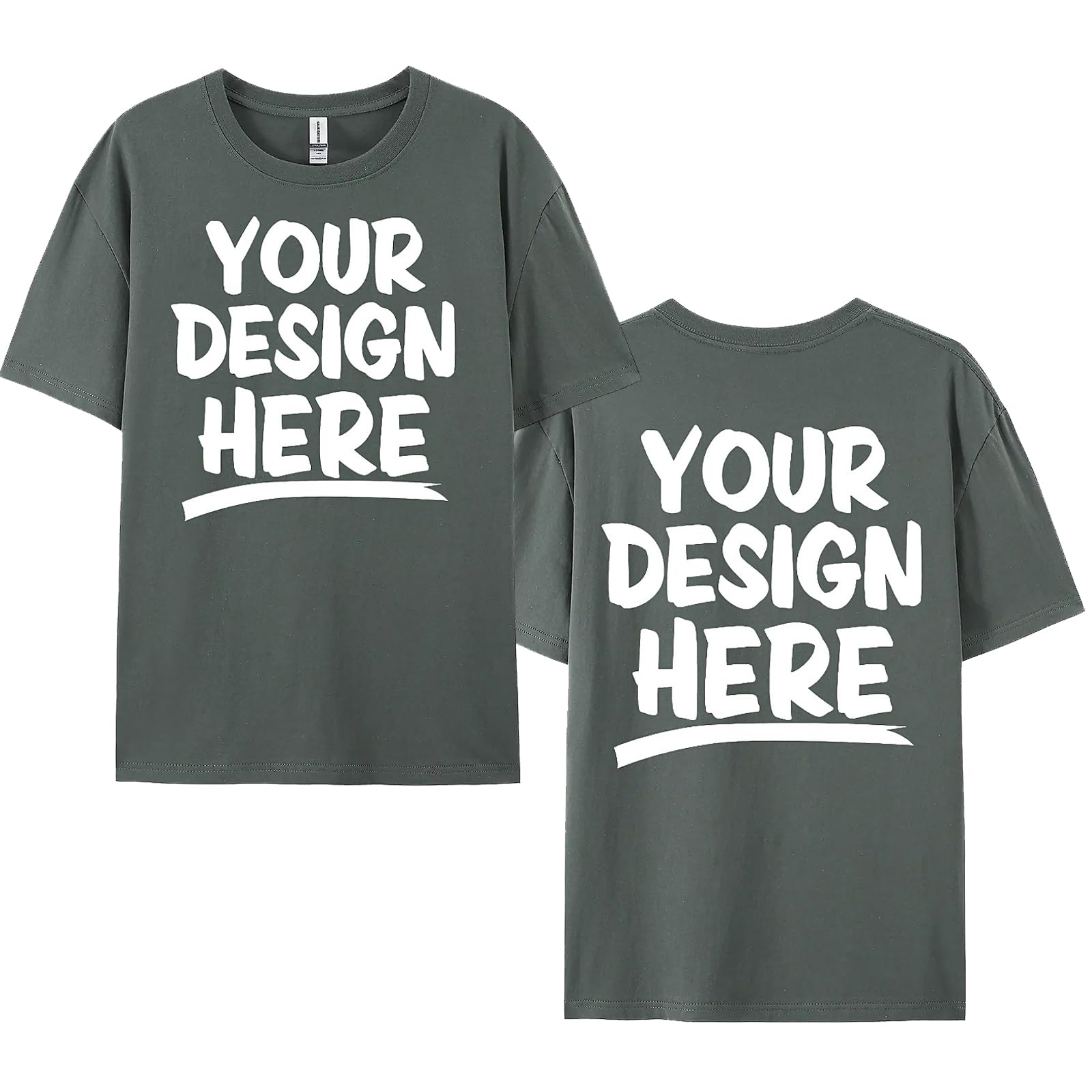 Custom T-Shirts for Men Women, Personalized Unisex Crewneck Tee Shirt Design Your Own, Customized Logo Shirts for Business