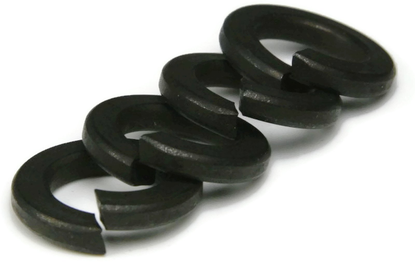 18-8 Stainless Steel Black Oxide Lock Washer Split Ring - #8 (0.174 ID x 0.293 OD x 0.040 Thick) - Qty 250