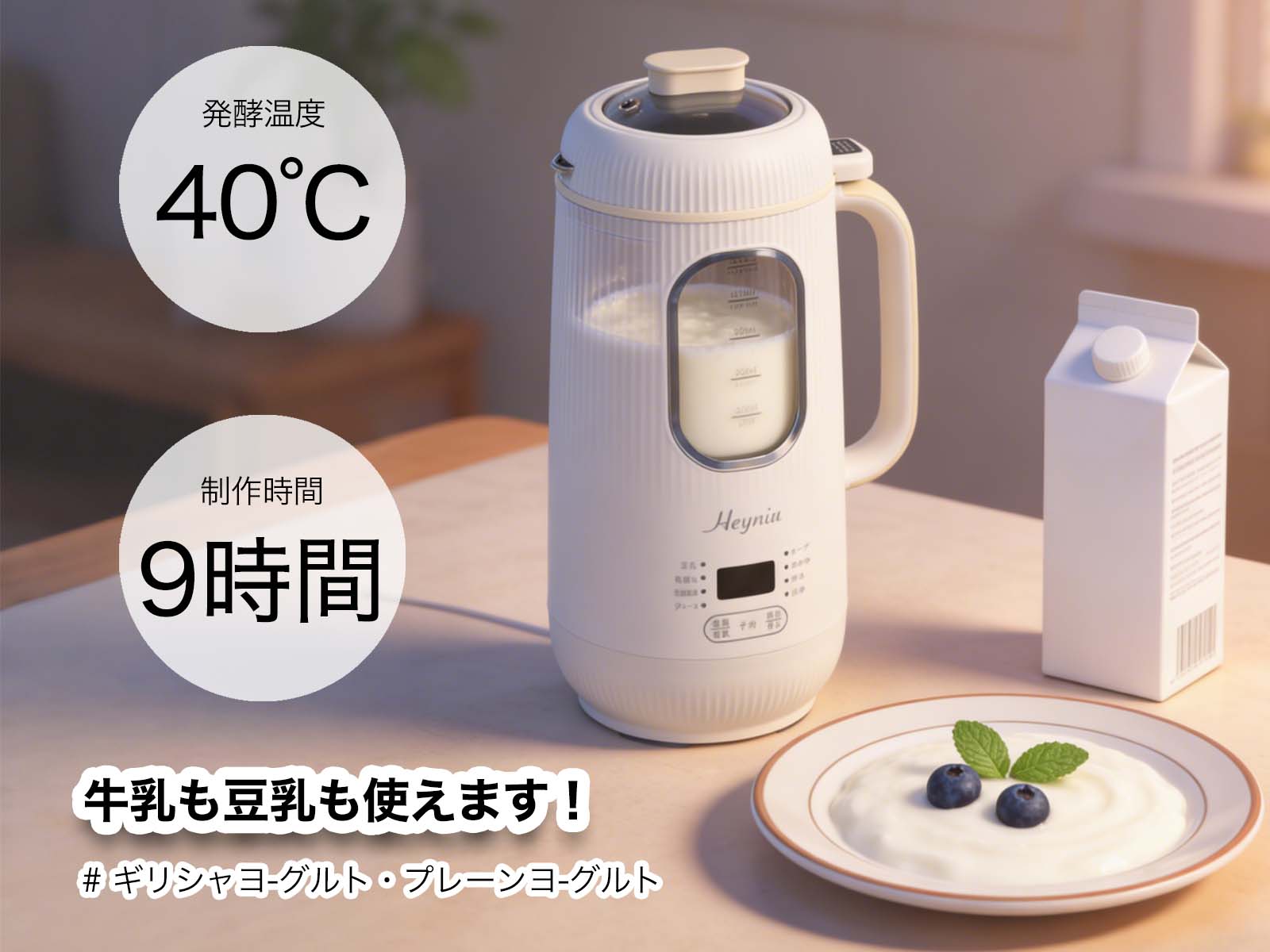 Amazon | Heyniu 1200ml 1台8役 スープメーカー 1秒刃着脱 豆乳