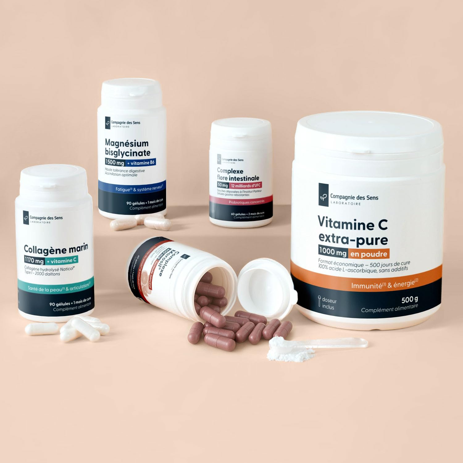 540 gélules - Vitamine C liposomale DuraLipo™ 500 mg - Biodisponibilité supérieure - Libération prolongée