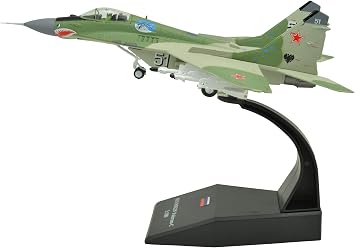 TANG DYNASTYTM 1100 MiG-29 Fighter Attack Metal Plane Model,Russian Air Force 1991, Military Airplane Model,Diecast Plane,for Collecting and Gift