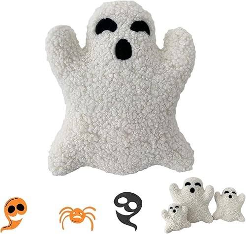 Miniatura 8 de Almohada de fantasma, bonita almohada con forma de fantasma de fantasma, almohada decorativa de fantasma, almohadas espeluznantes, animal de peluche