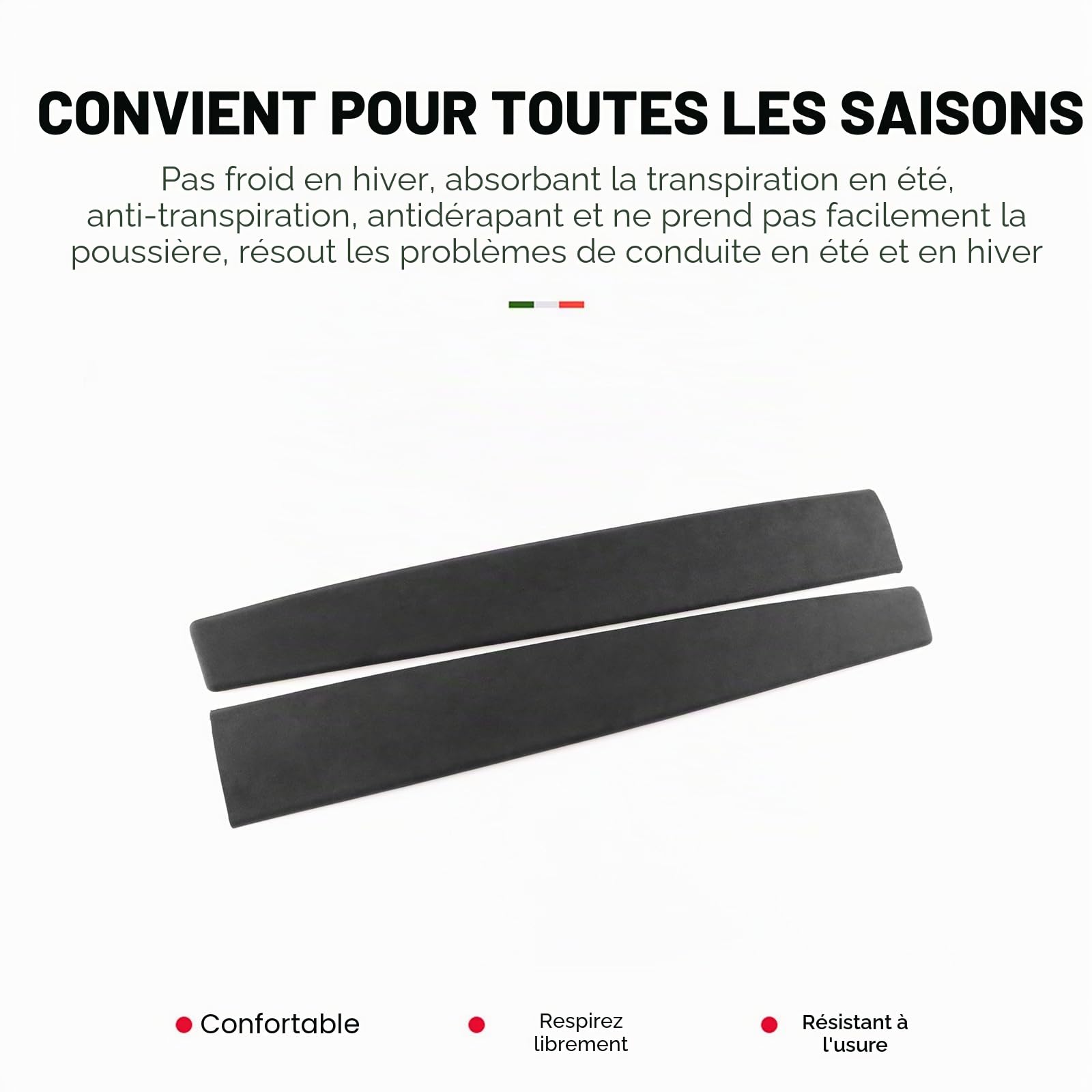 Garniture d'intérieur de voiture style alcantara pour Tesla Model 3 Y 2017 2018 2019 2020 2021 2022 pour tableau de bord de voiture - Accessoires de décoration d'intérieur et d'extérieur (noir)